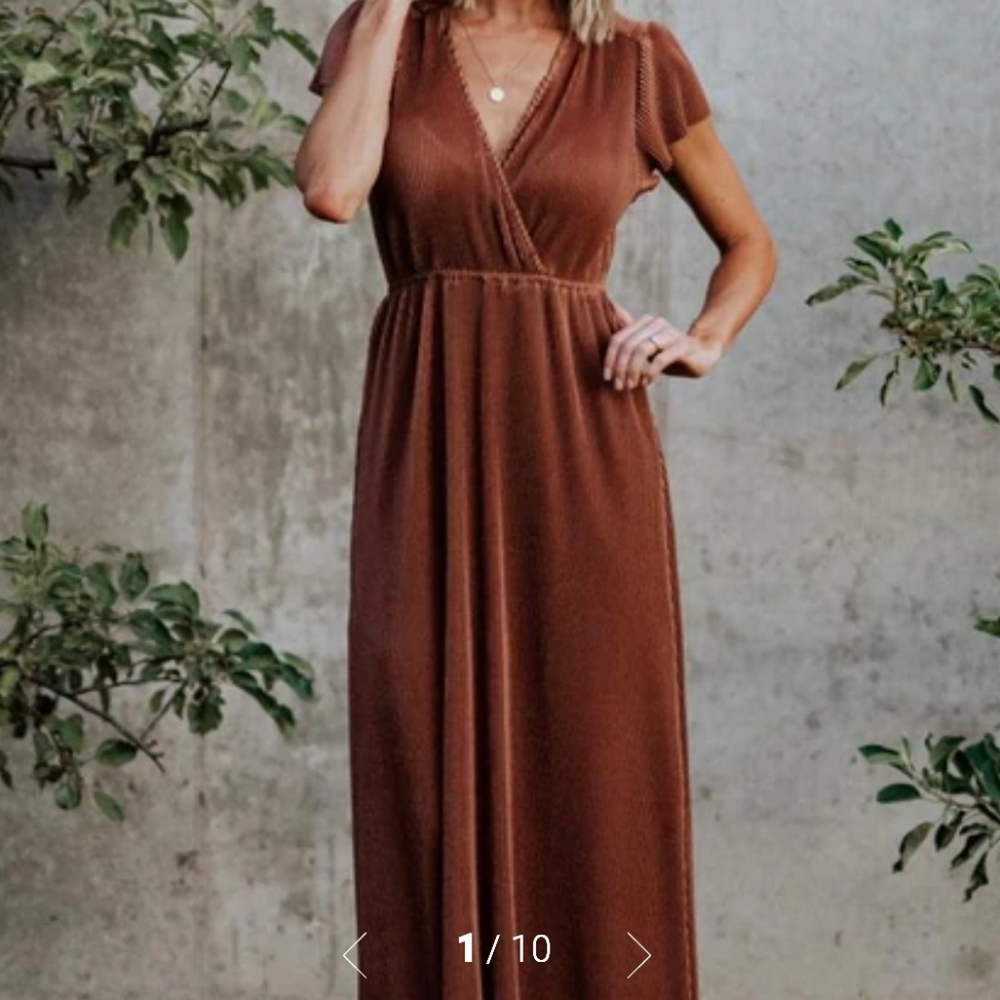 Baltic Born Athena Pleated Maxi Dress